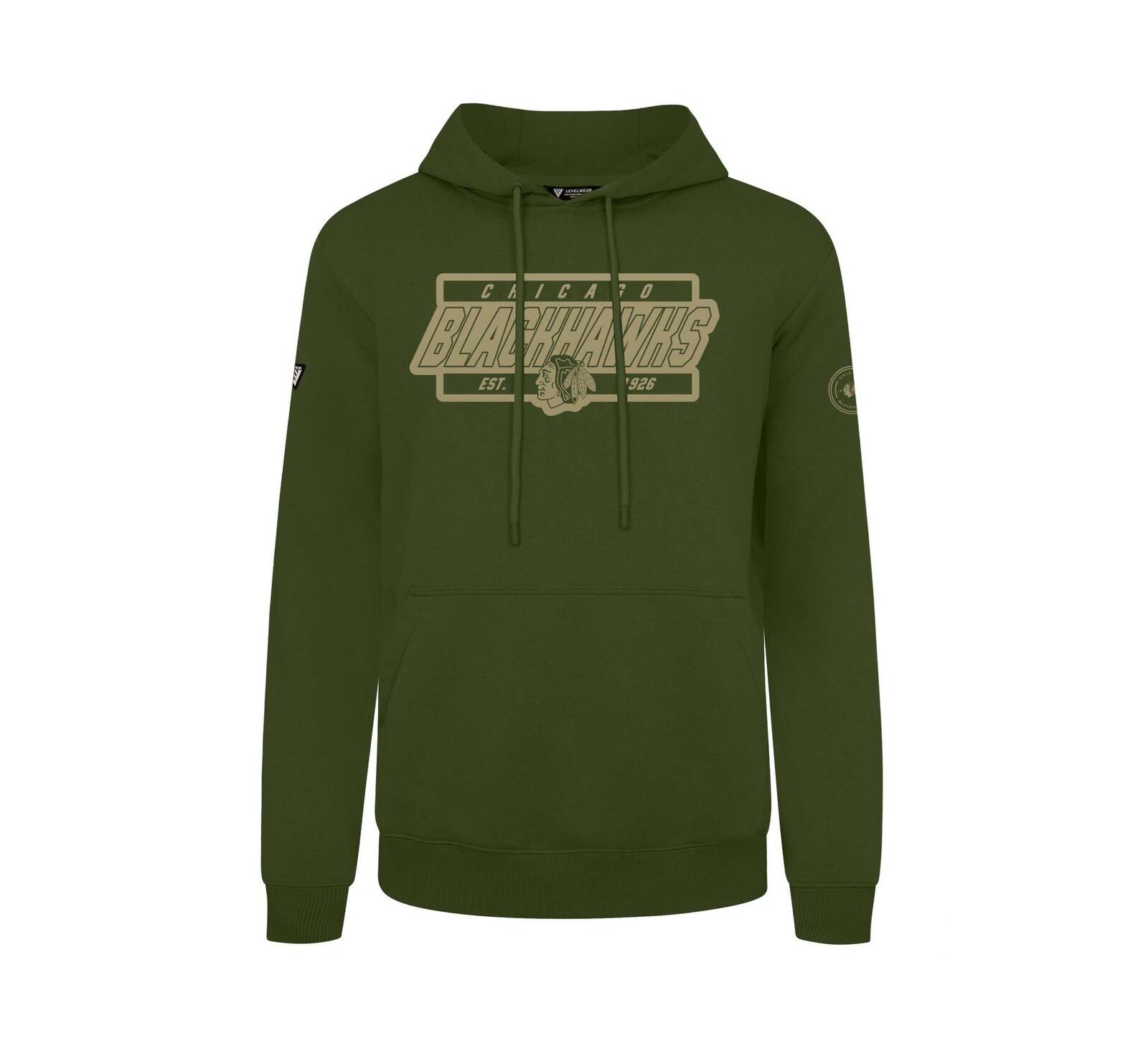 Мужской худи LevelWear Chicago Blackhawks Podium Pullover