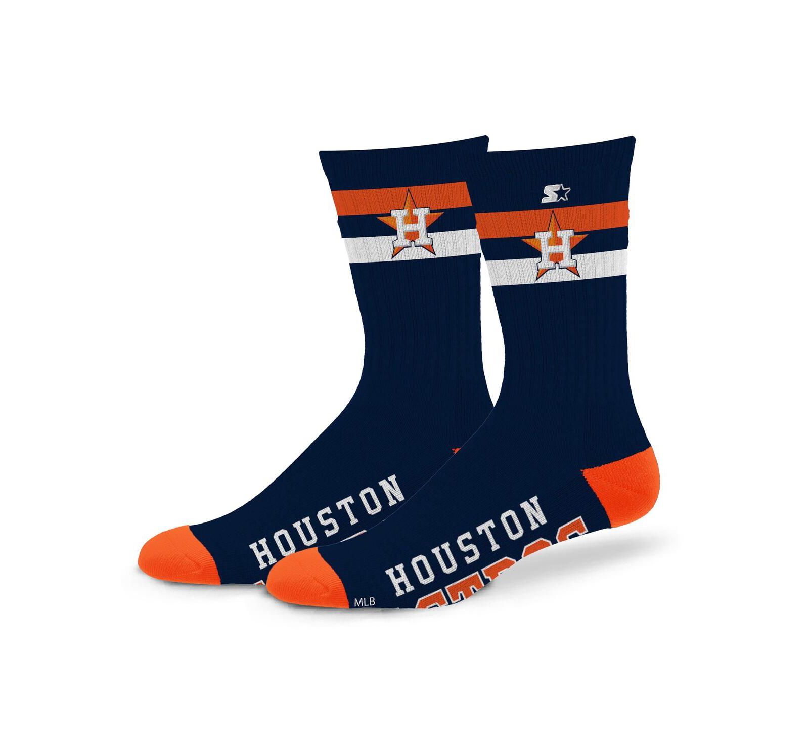 Starter Men's and Women's Houston Astros Team Color Two-Stripe Crew Socks