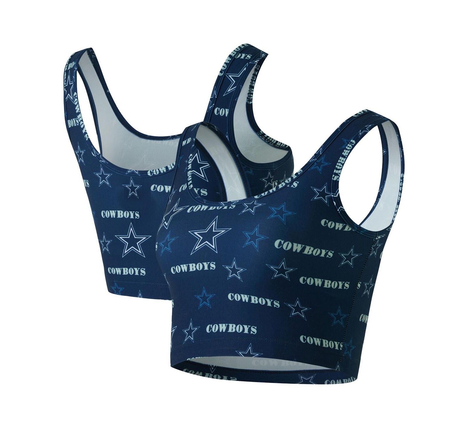 Женский бралетт Concepts Sport Navy Dallas Cowboys Mosaic Allover Print