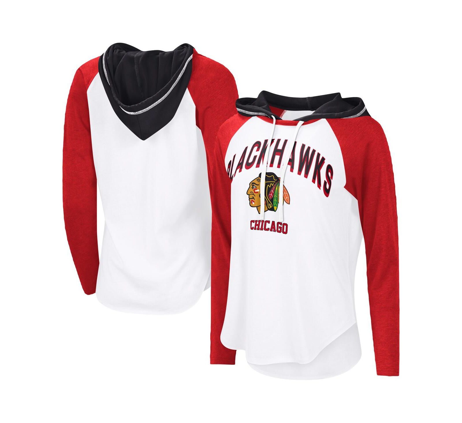G-III 4Her by Carl Banks Женский лонгслив-худи Chicago Blackhawks, белый