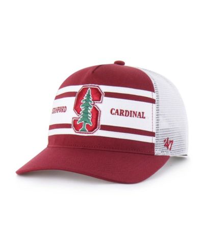 '47 Brand Big Boys and Girls Cardinal/White Stanford Cardinal Super Stripe Hitch Adjustable Trucker Hat
