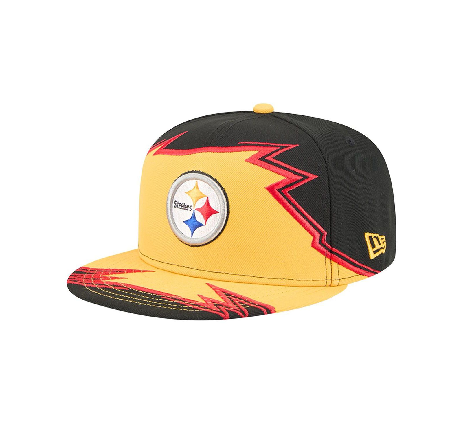 Мужская кепка New Era Black/Gold Pittsburgh Steelers Break 59FIFTY Fitted