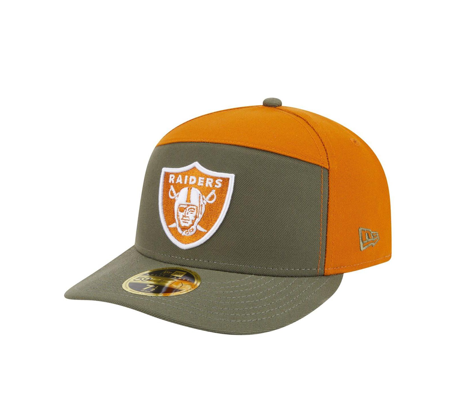 Мужская кепка New Era 59FIFTY Las Vegas Raiders Two-Tone Color Pack Split Panel, оливковый/коричневый