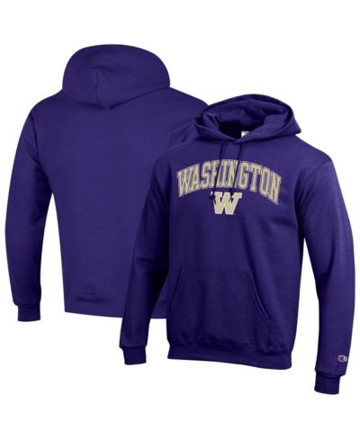 Champion Мужское худи с флисом и логотипом Washington Huskies, фиолетовое