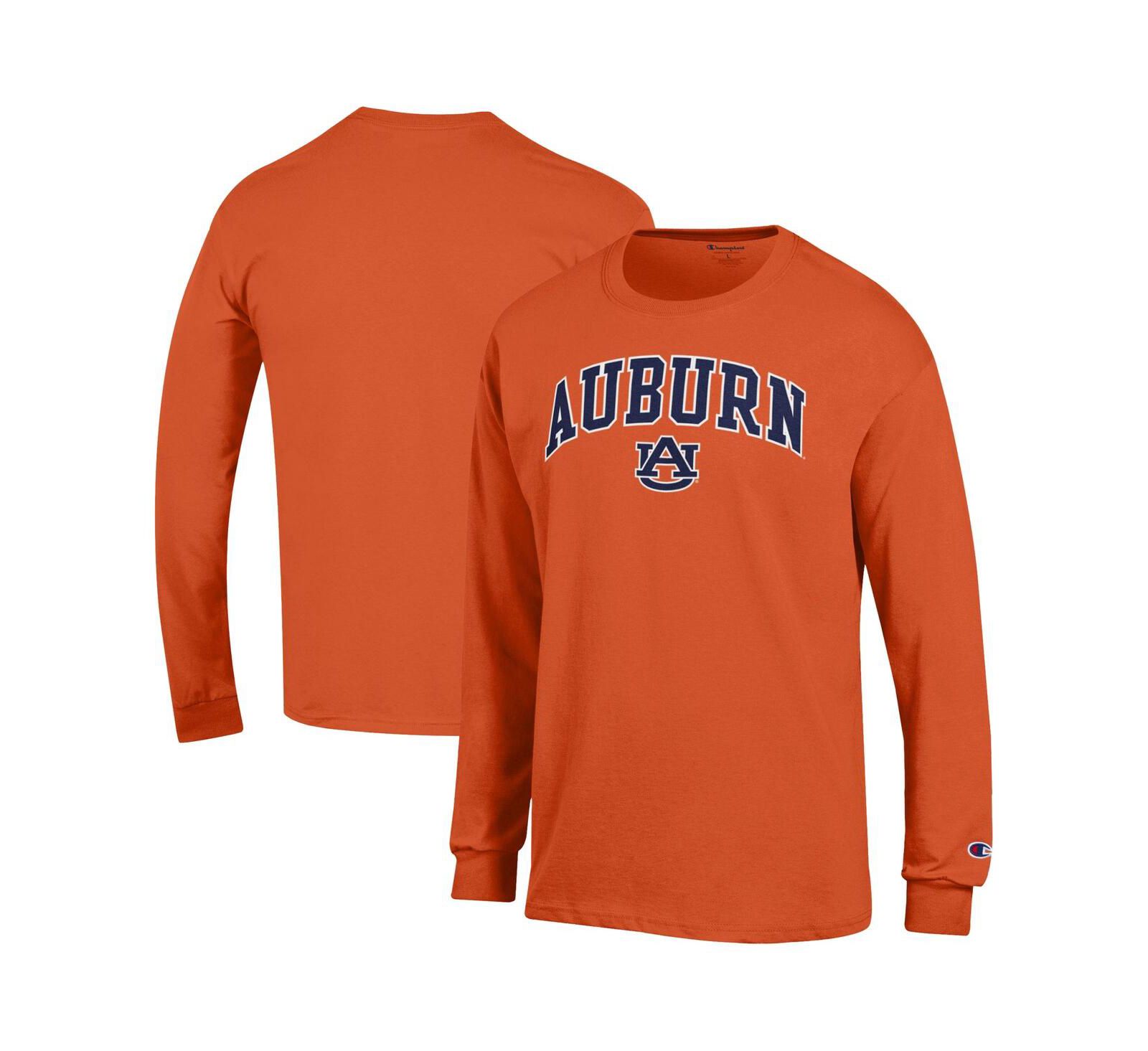 Champion Men's Orange Auburn Tigers Arch Over Logo Long Sleeve T-Shirt