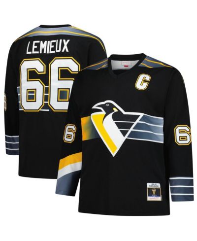 Мужская джерси Mitchell & Ness Mario Lemieux Black Pittsburgh Penguins 1996/97 Blue Line 2.0