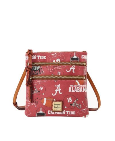 Dooney & Bourke Alabama Crimson Tide Football Halftime Triple Zip Crossbody Bag