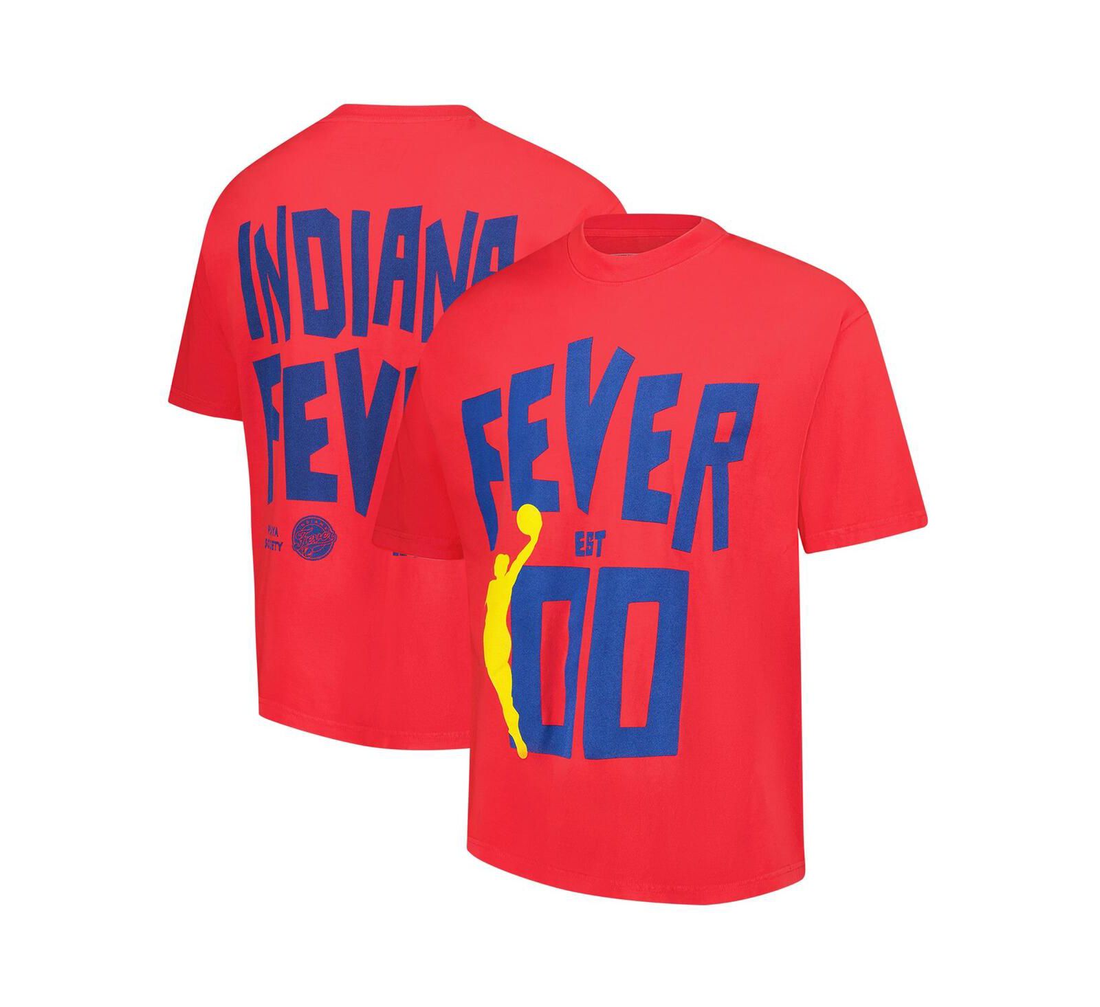 Мужская и женская футболка Playa Society Red Indiana Fever Established 2000 Premium