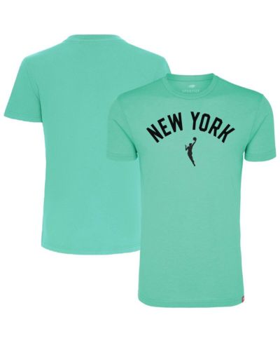 Sportiqe Мужская и женская мятная футболка New York Liberty Comfy Tri-Blend