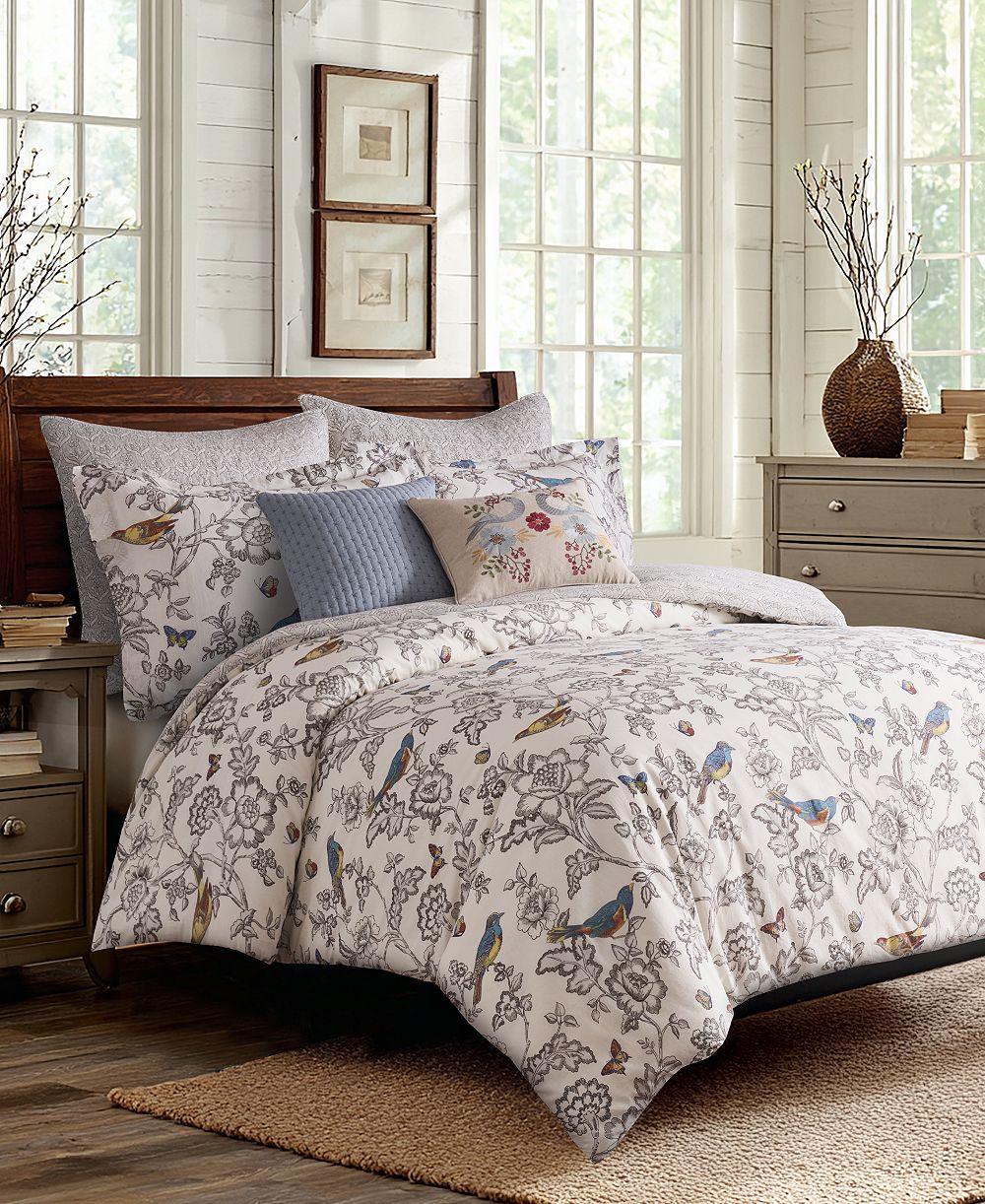 Levtex Home Mockingbird Reversible 3-Pc. Comforter Set, Full/Queen