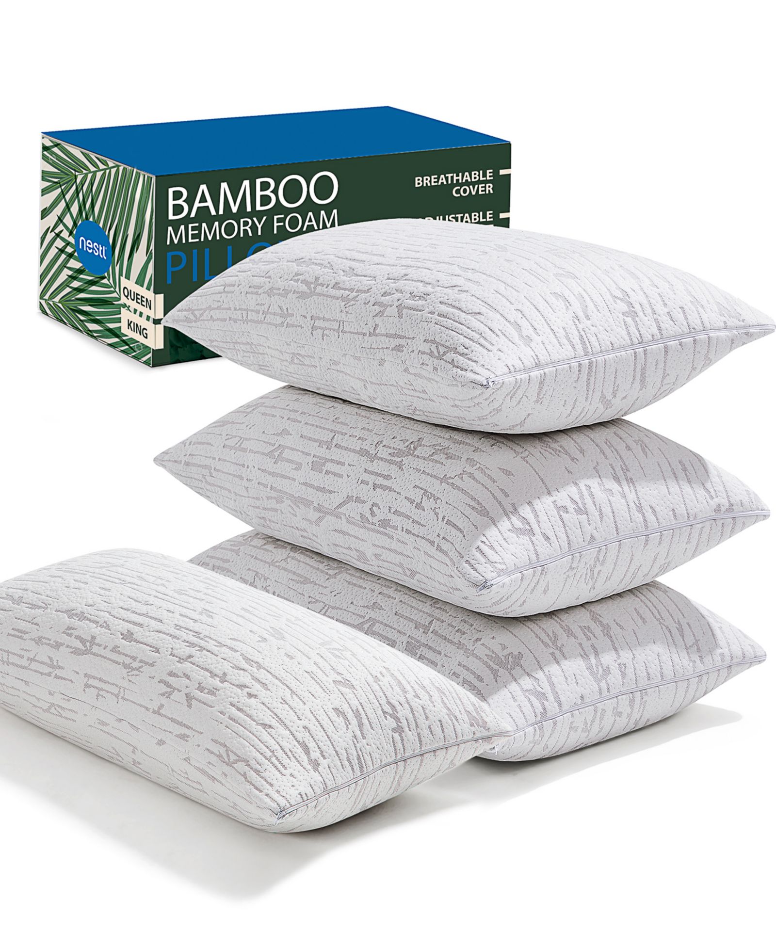 Подушка Nestl Adjustable Support Shredded Memory Foam 4-Pack, Standard/Queen