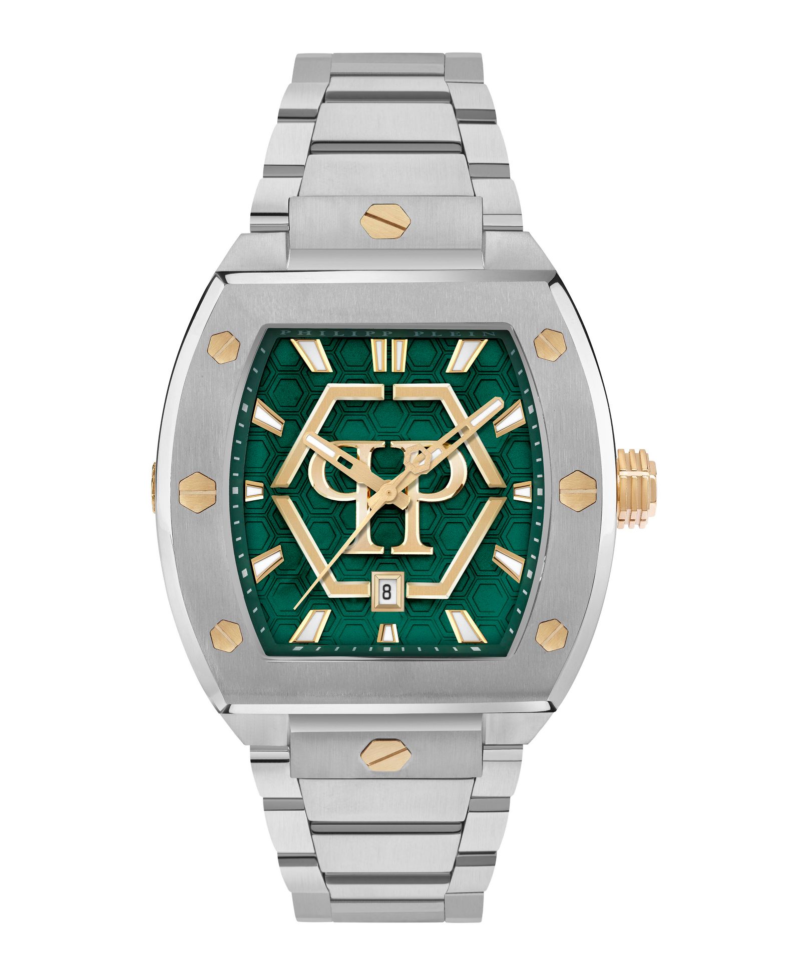 Philipp Plein Men's Silver Stainless Steel Watch, 44mm