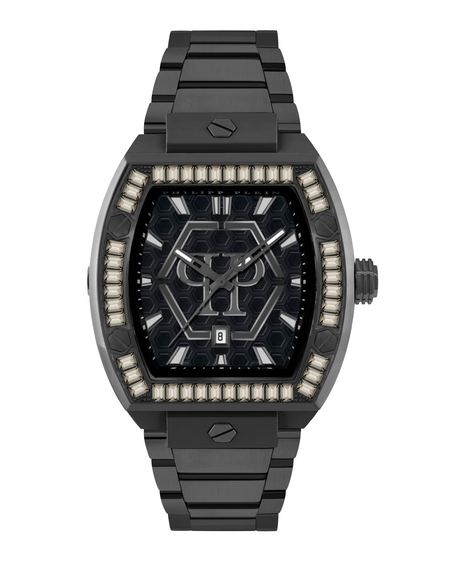 Philipp Plein мужские часы из нержавеющей стали, черные, 44mm