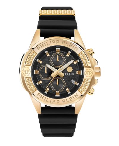 Мужские часы Philipp Plein из золотистой нержавеющей стали, 44mm
