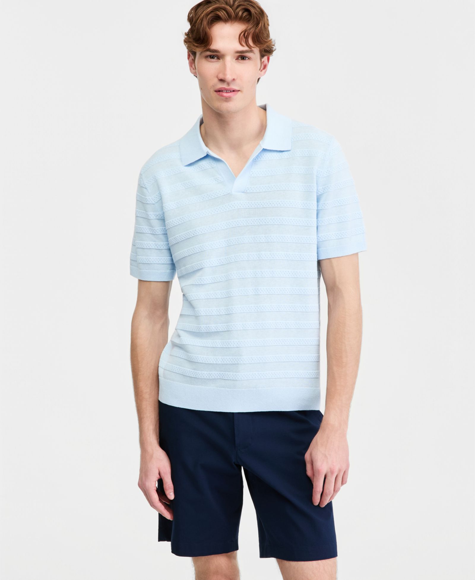 Мужская рубашка-поло Club Room Men's Linen-Blend Polo