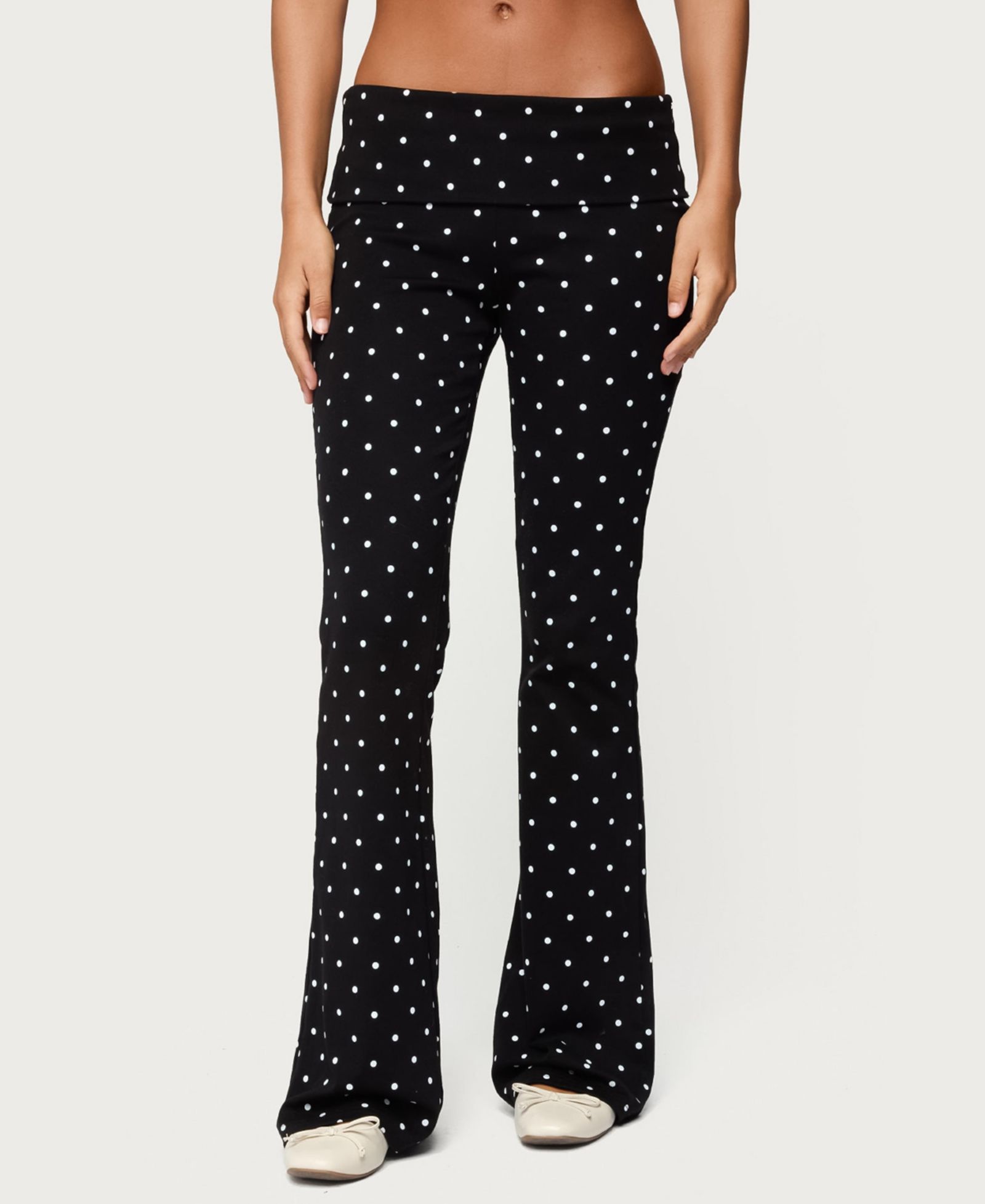 Женские брюки Edikted Daliya Polka Dot Fold Over