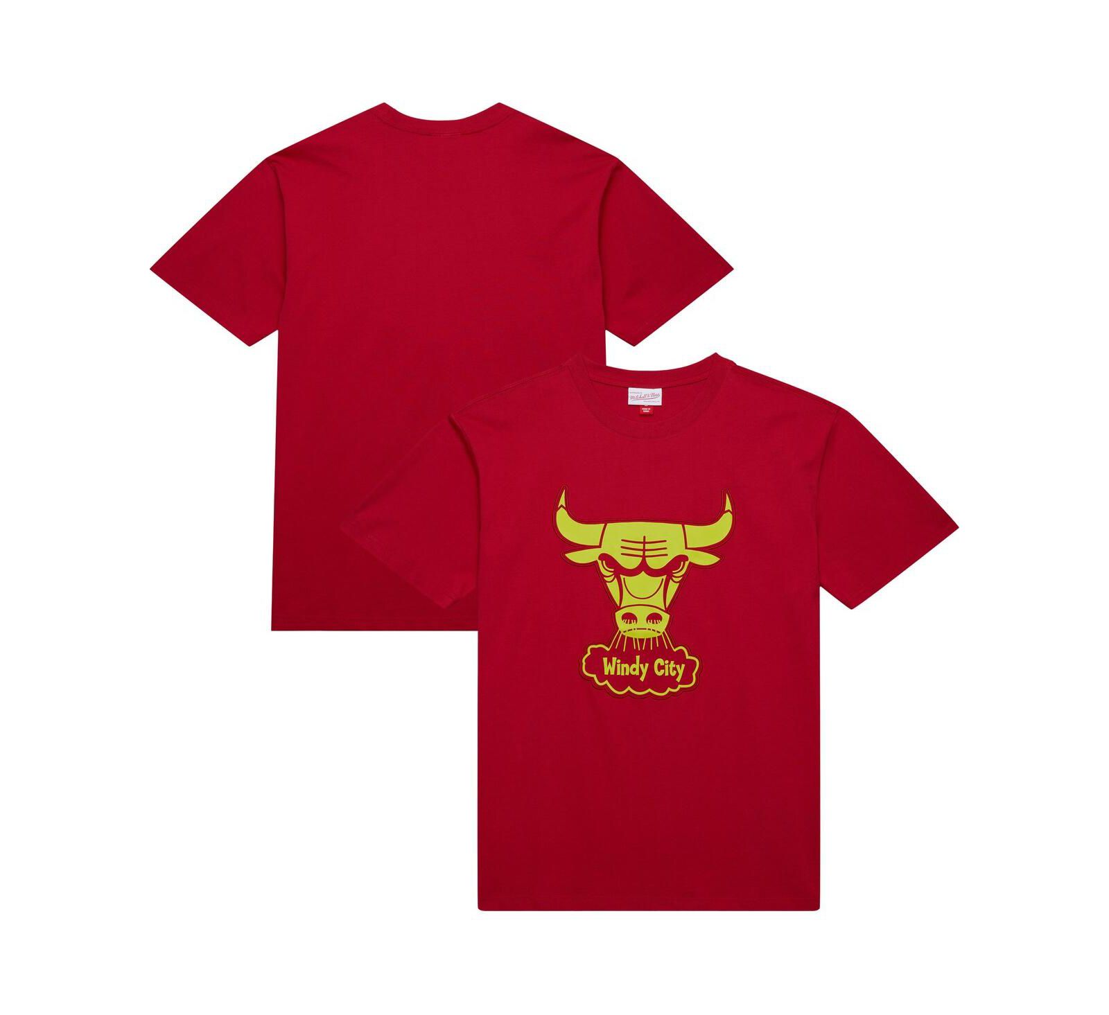 Мужская футболка Mitchell & Ness Chicago Bulls Hardwood Classics Neon Nights Premium