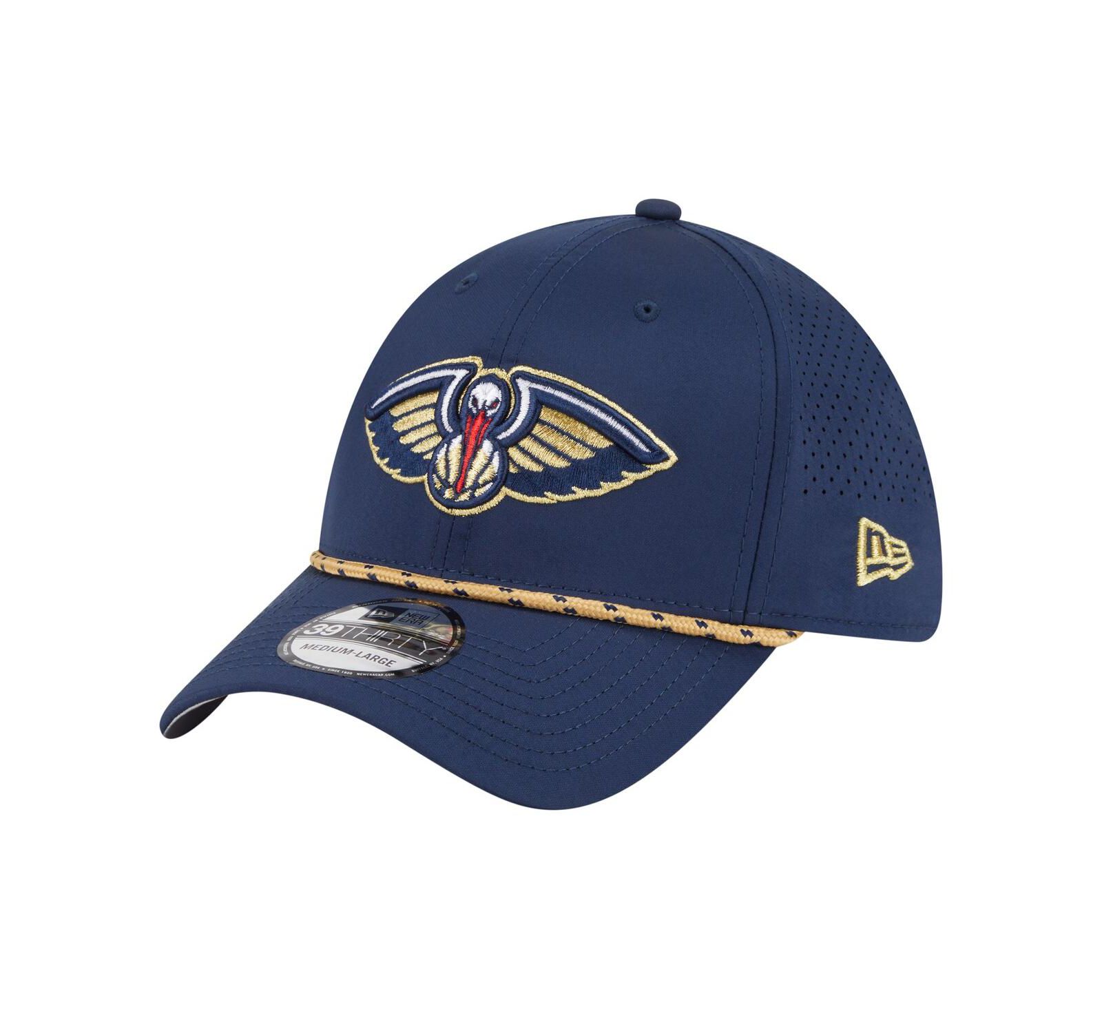 Мужская кепка New Era Navy New Orleans Pelicans Featherweight Poly Rope Flex 39Thirty