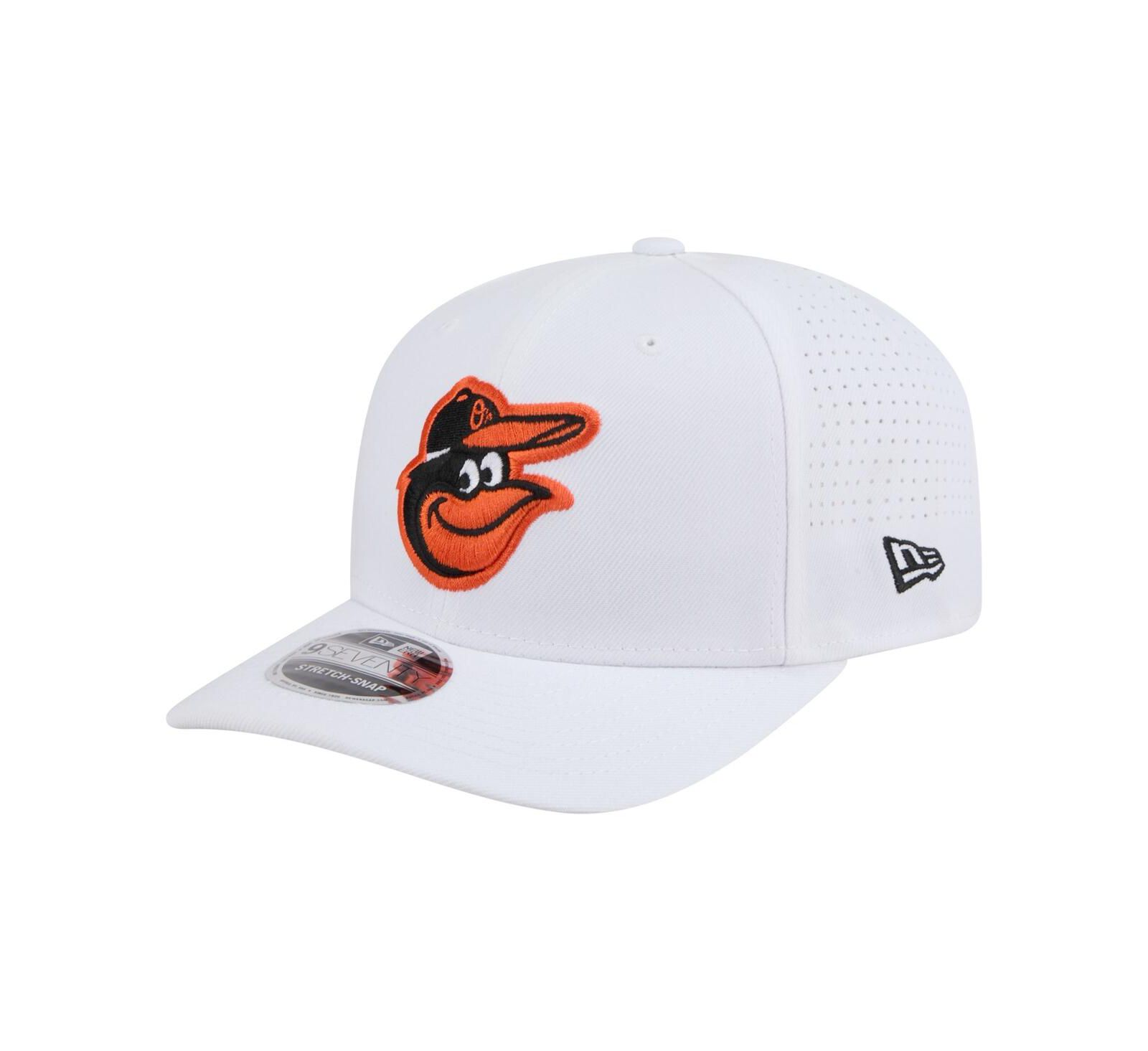 Мужская регулируемая кепка New Era White Baltimore Orioles COOLERA 9SEVENTY