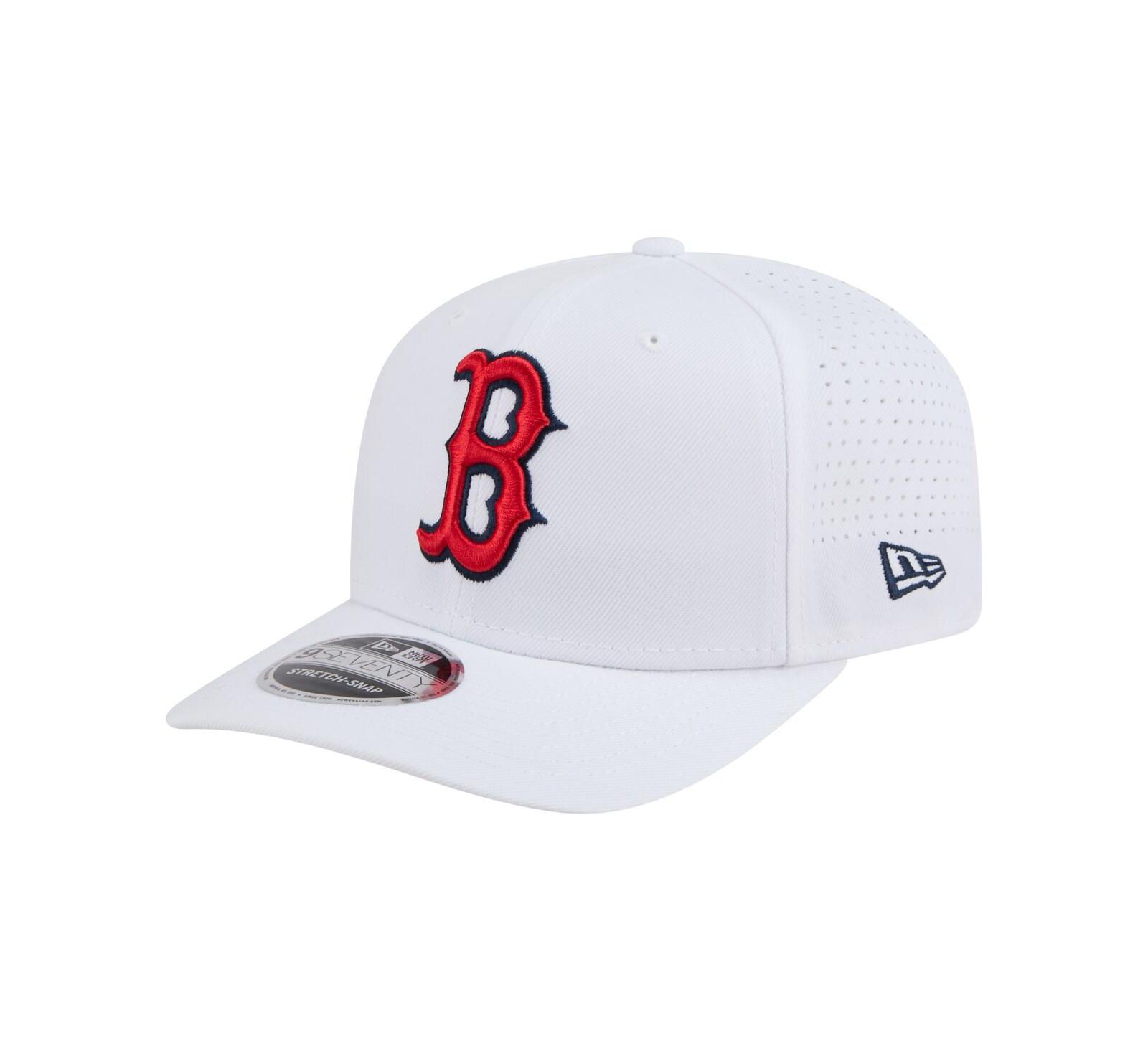 New Era Men's White Boston Red Sox COOLERA 9SEVENTY Adjustable Hat