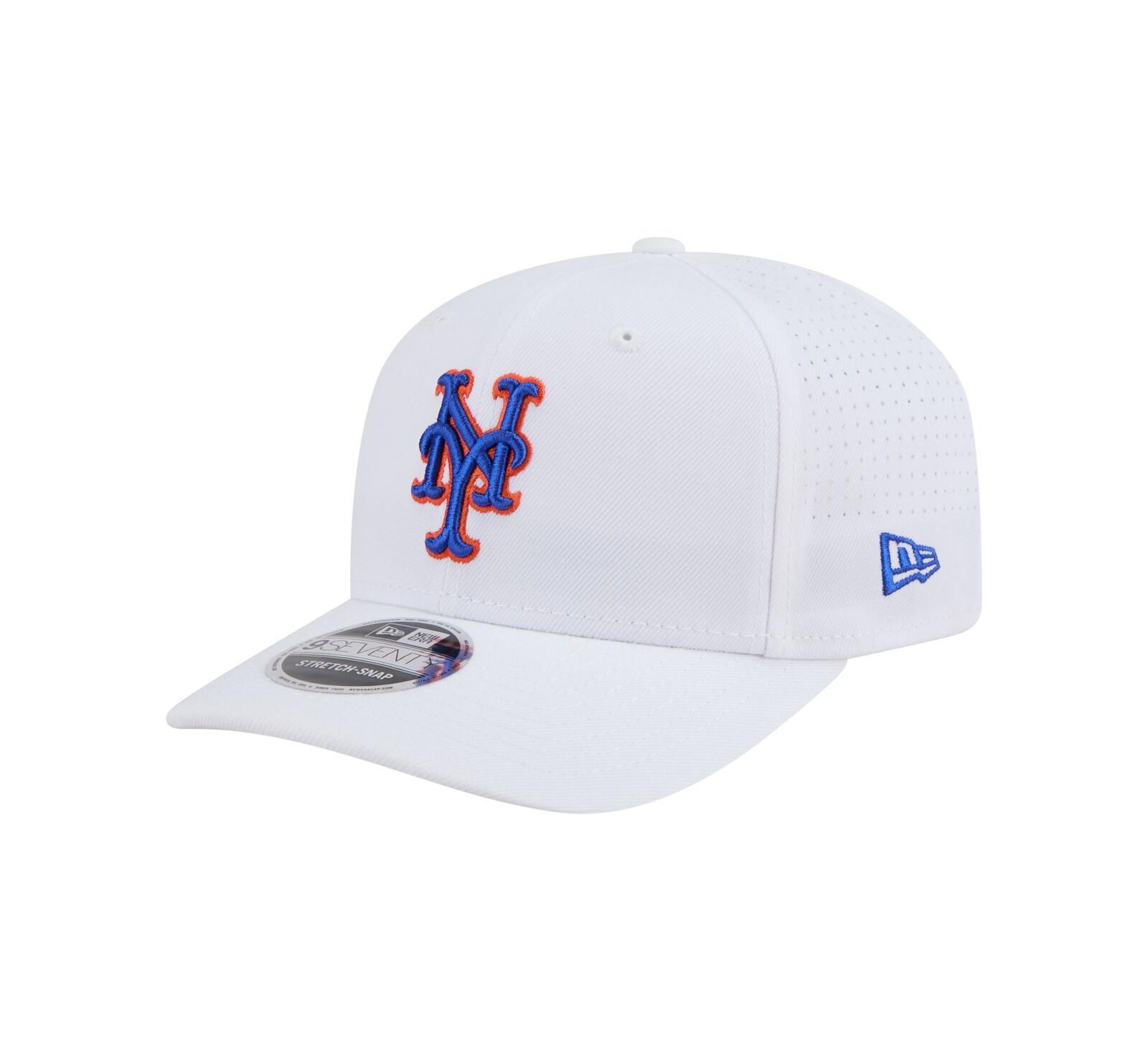 Мужская белая регулируемая кепка New Era New York Mets COOLERA 9SEVENTY