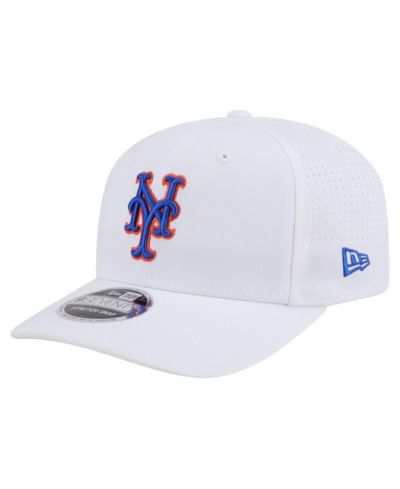 Мужская белая регулируемая кепка New Era New York Mets COOLERA 9SEVENTY