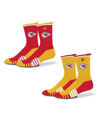 Starter Мужские и Женские носки 2-pack Red/Gold Kansas City Chiefs Breakaway Crew