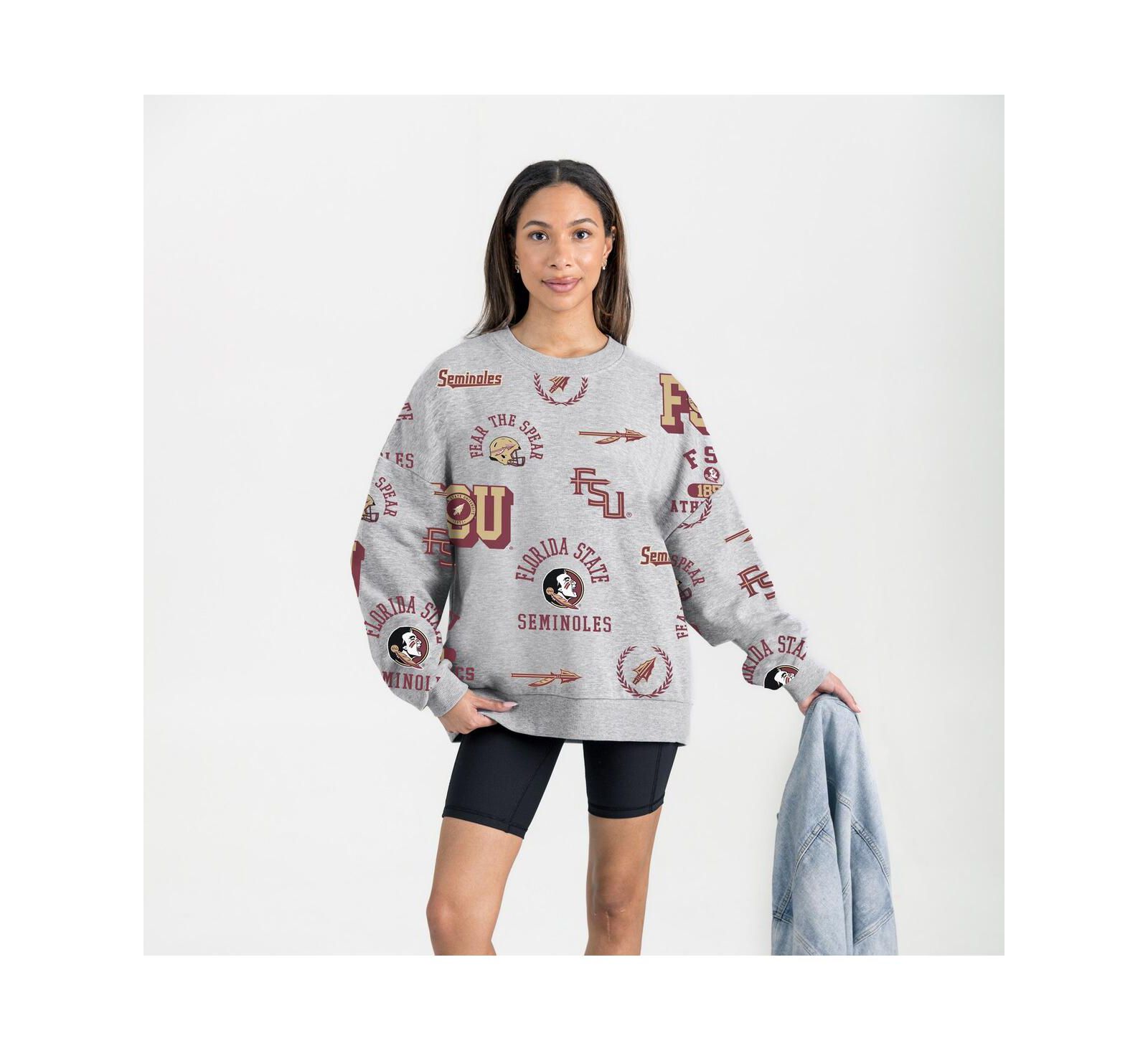 Gameday Couture Women's Gray Florida State Seminoles Always on Repeat Fleece Sweatshirt