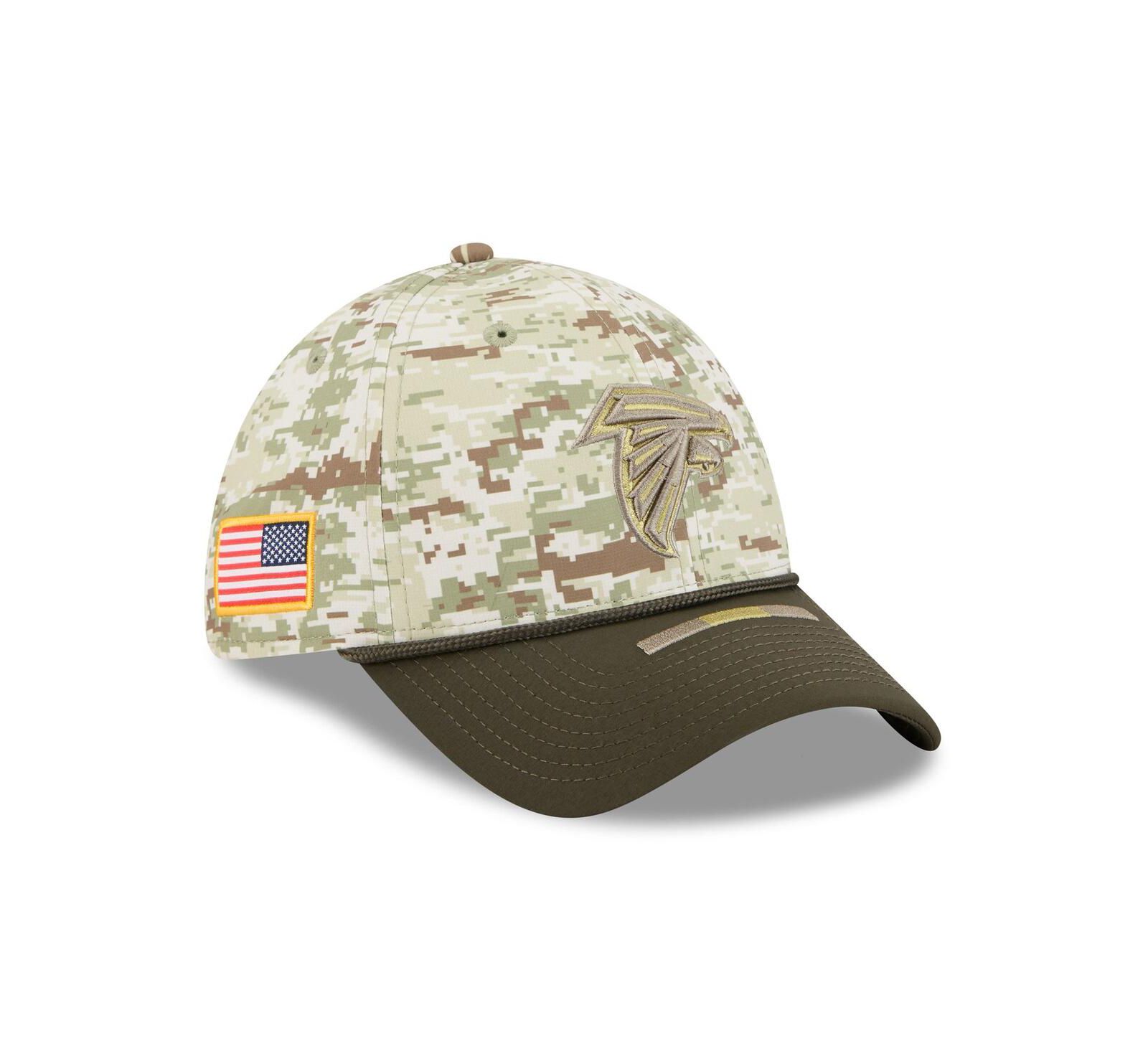 New Era Men's Camo/Dark Green Atlanta Falcons 2025 Salute to Service 39THIRTY Flex Hat