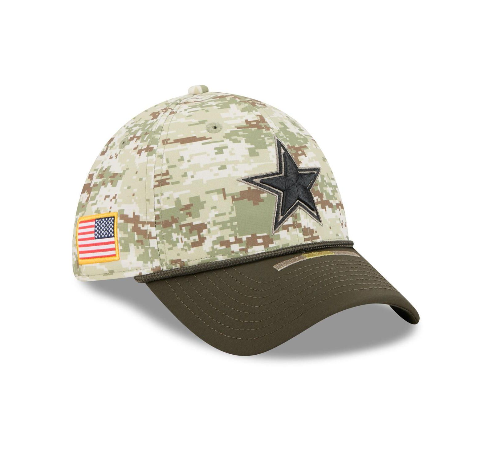 New Era Мужская кепка 39THIRTY Flex Camo Dark Green Dallas Cowboys 2025 Salute to Service