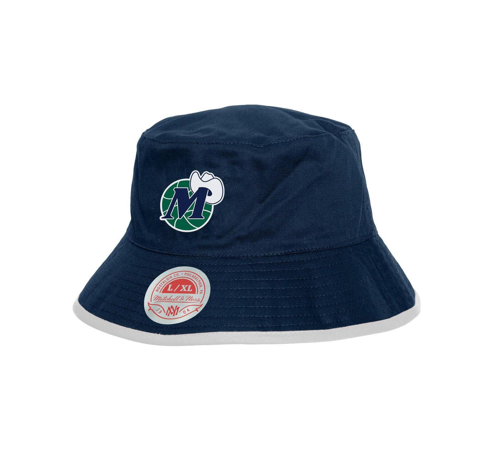 Mitchell & Ness Men's Navy/Green Dallas Mavericks Flip It Reversible Bucket Hat
