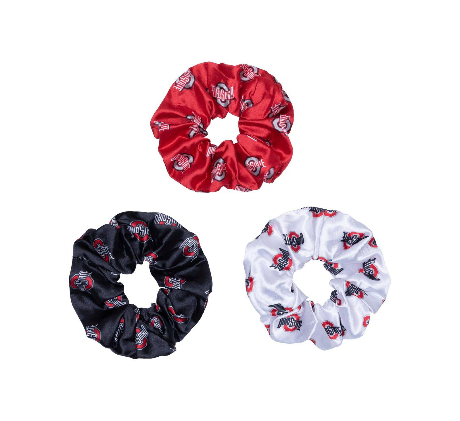 ZooZatz 3-Piece Ohio State Buckeyes Luxe Scrunchie Set