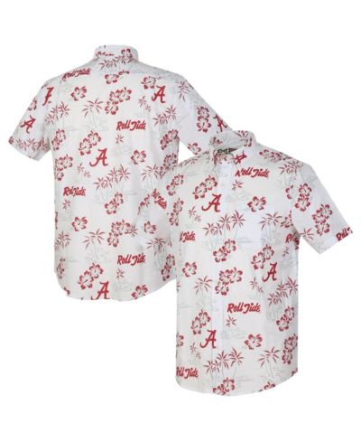 Reyn Spooner Men's White Alabama Crimson Tide Kekai Classic Tri-Blend Button-Down Shirt