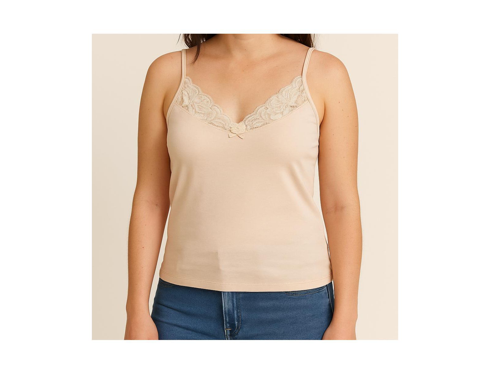 Женская хлопковая майка Meadow Luna Lace