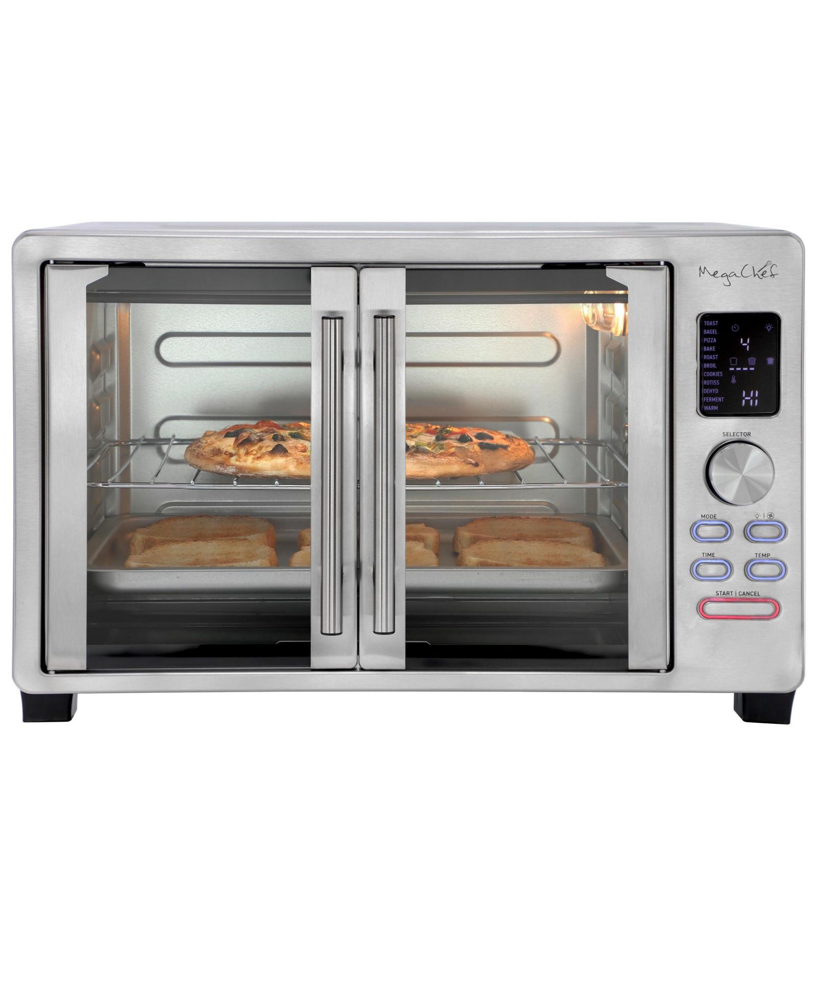 MegaChef электрическая духовка Multi-Function Electric Convection Toaster Oven с набором Rotisserie 30 Liter