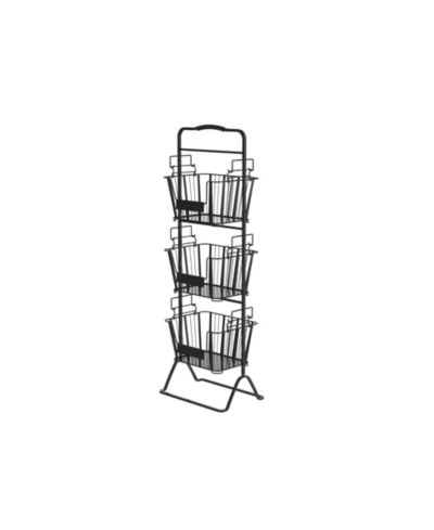 Oceanstar 3-Tier Metal Wire Storage Basket Stand with Removable Baskets