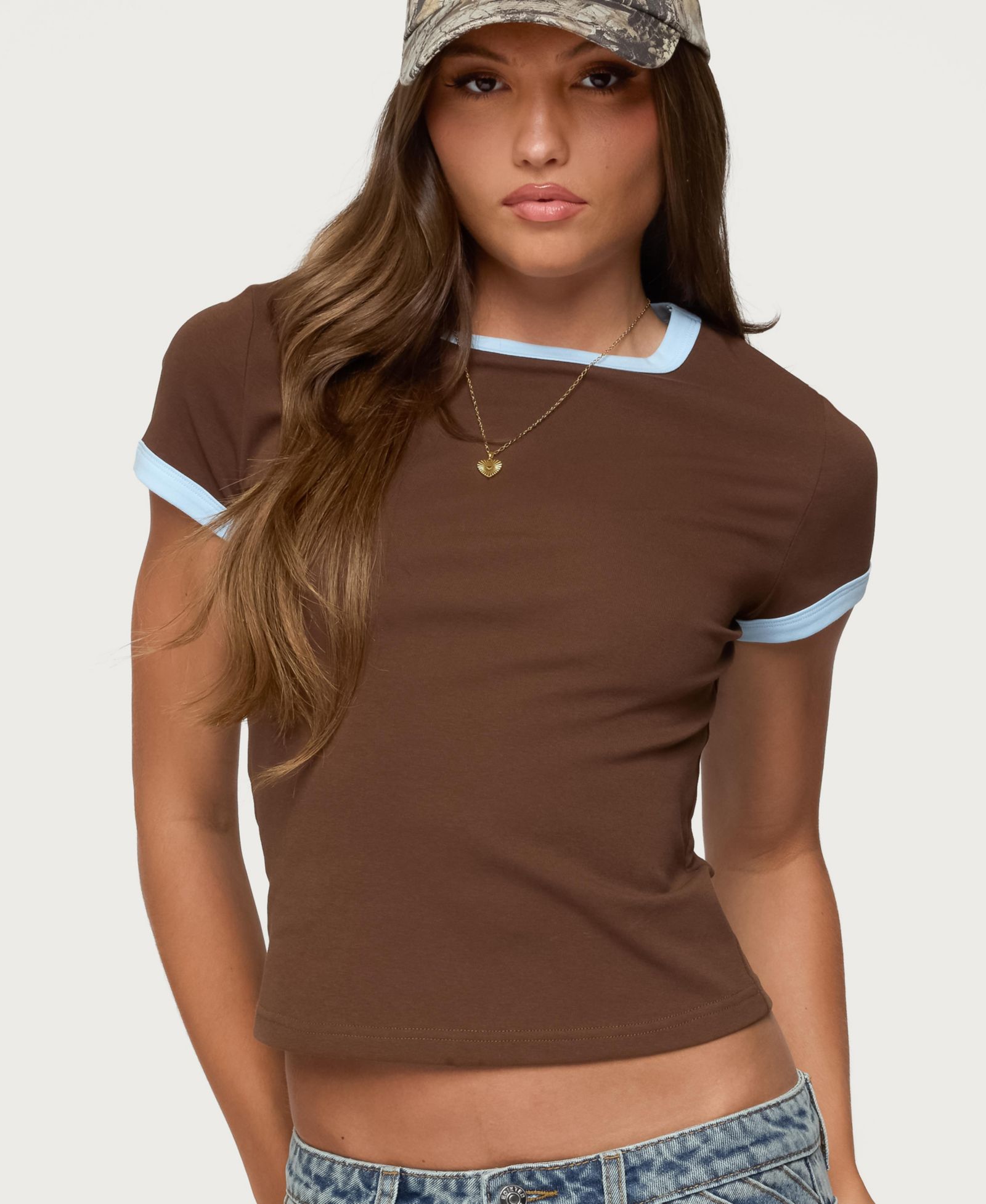 Edikted Women's Zeke Contrast T Shirt