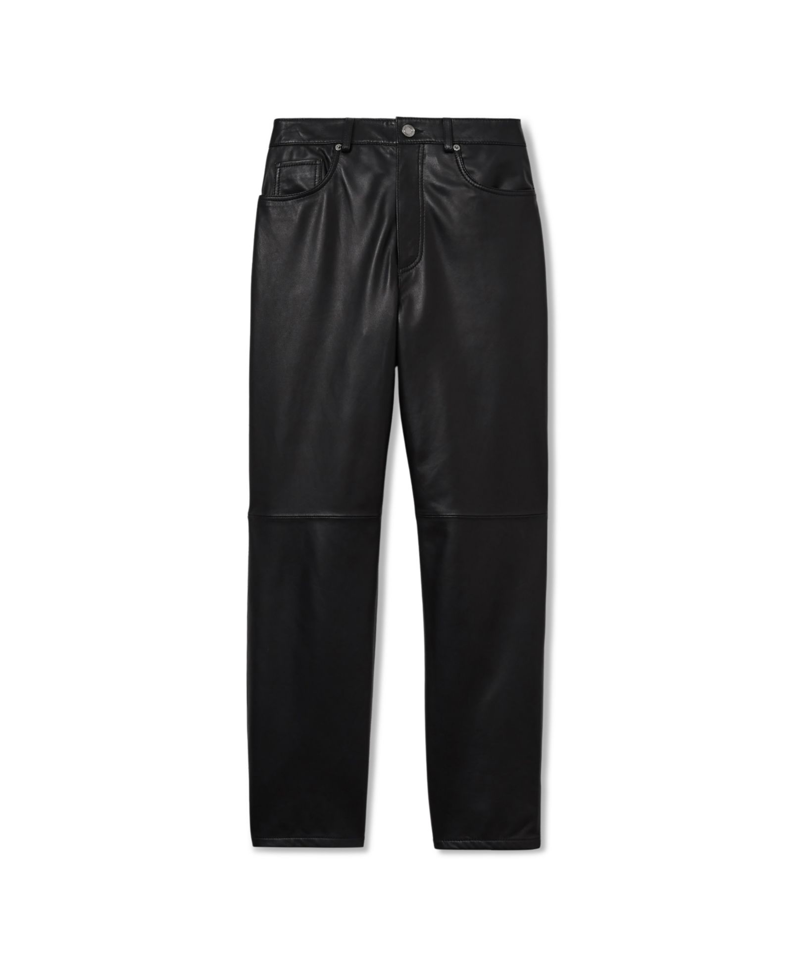REISS Women's Verona Leather Slim-Leg Pants