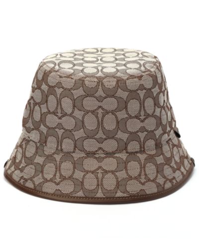 COACH Мужская кепка Bucket Hat с узором Signature C Jacquard