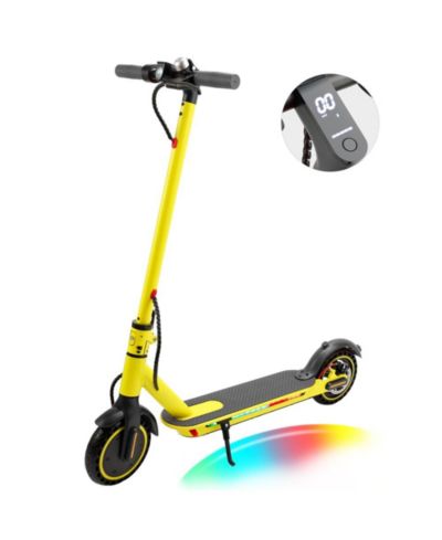 Artudatech 8.5 Inch Foldable Electric Scooter with 350W Motor, 22-Mile Range & Dual Brakes | Colorful LED Lights for a Stylish Night Ride