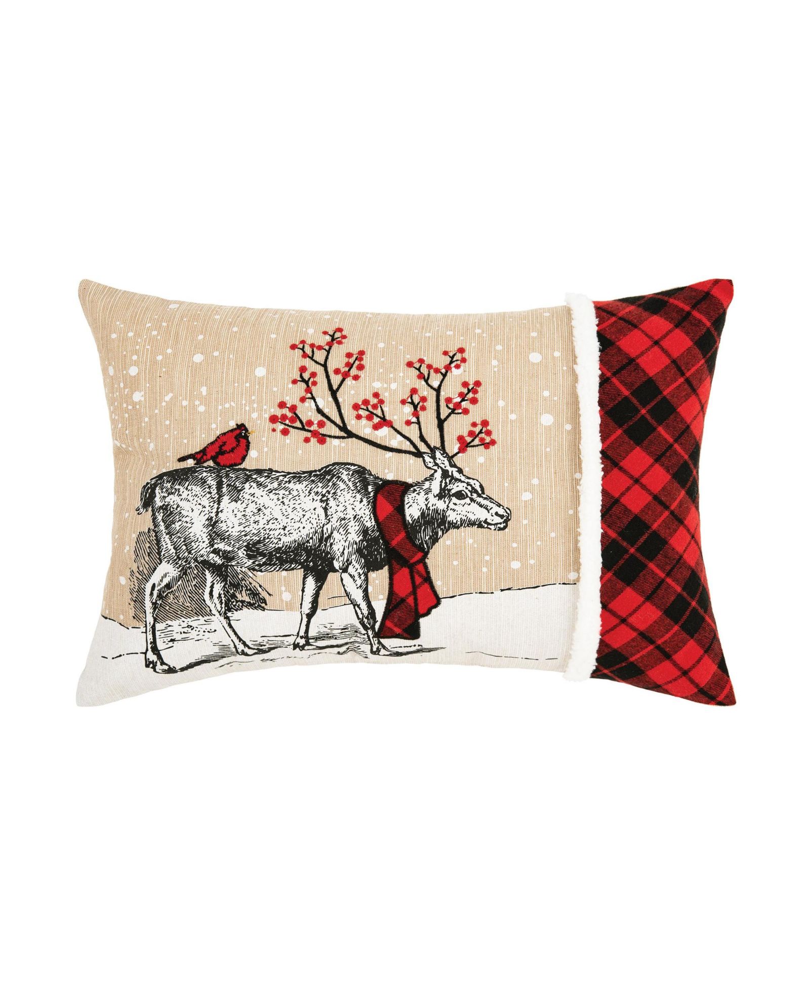 Декоративная подушка C&F Home Christmas Deer Embroidered and Printed, 13" x 18"