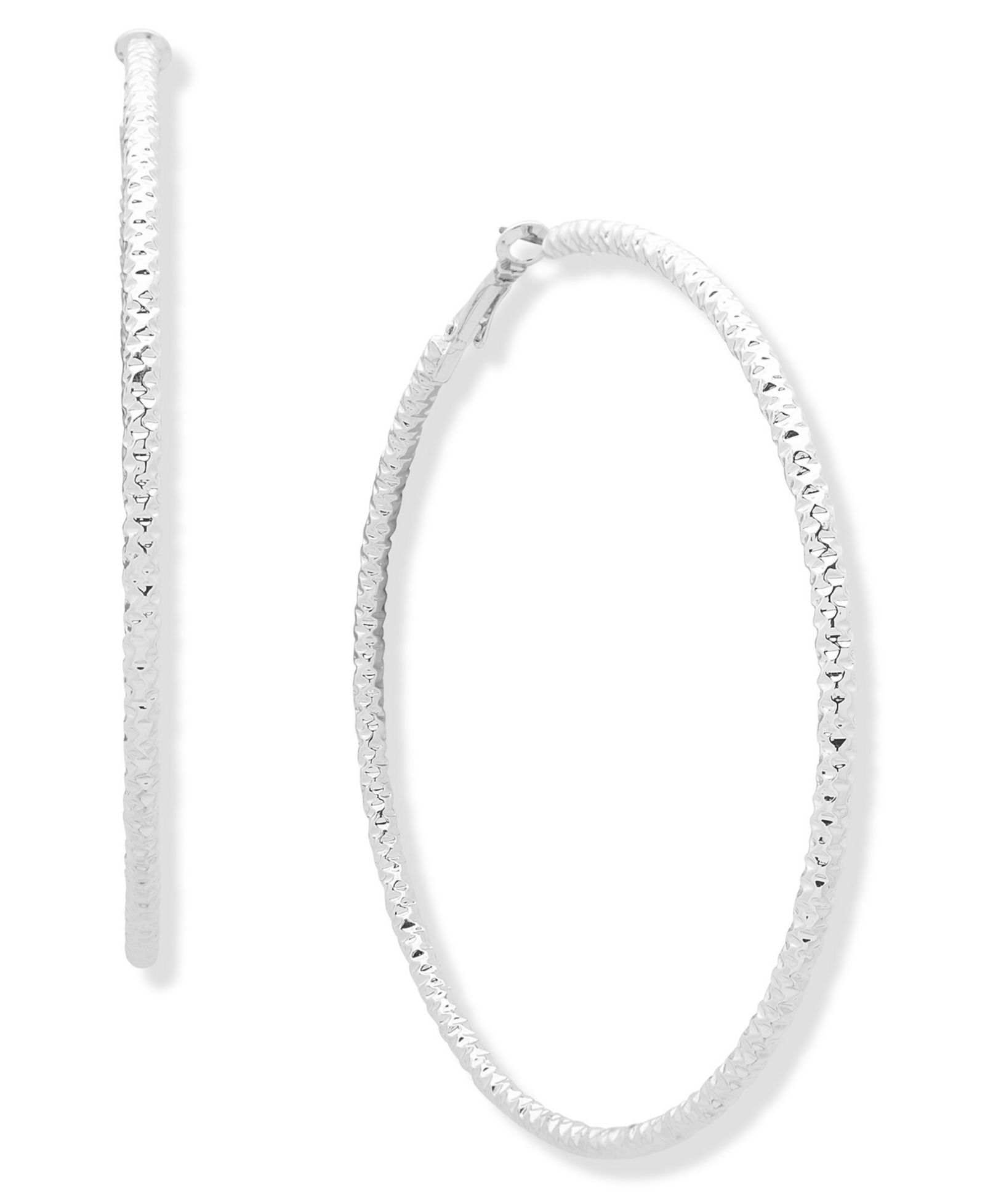 Серьги-кольца Nine West Silver-Tone