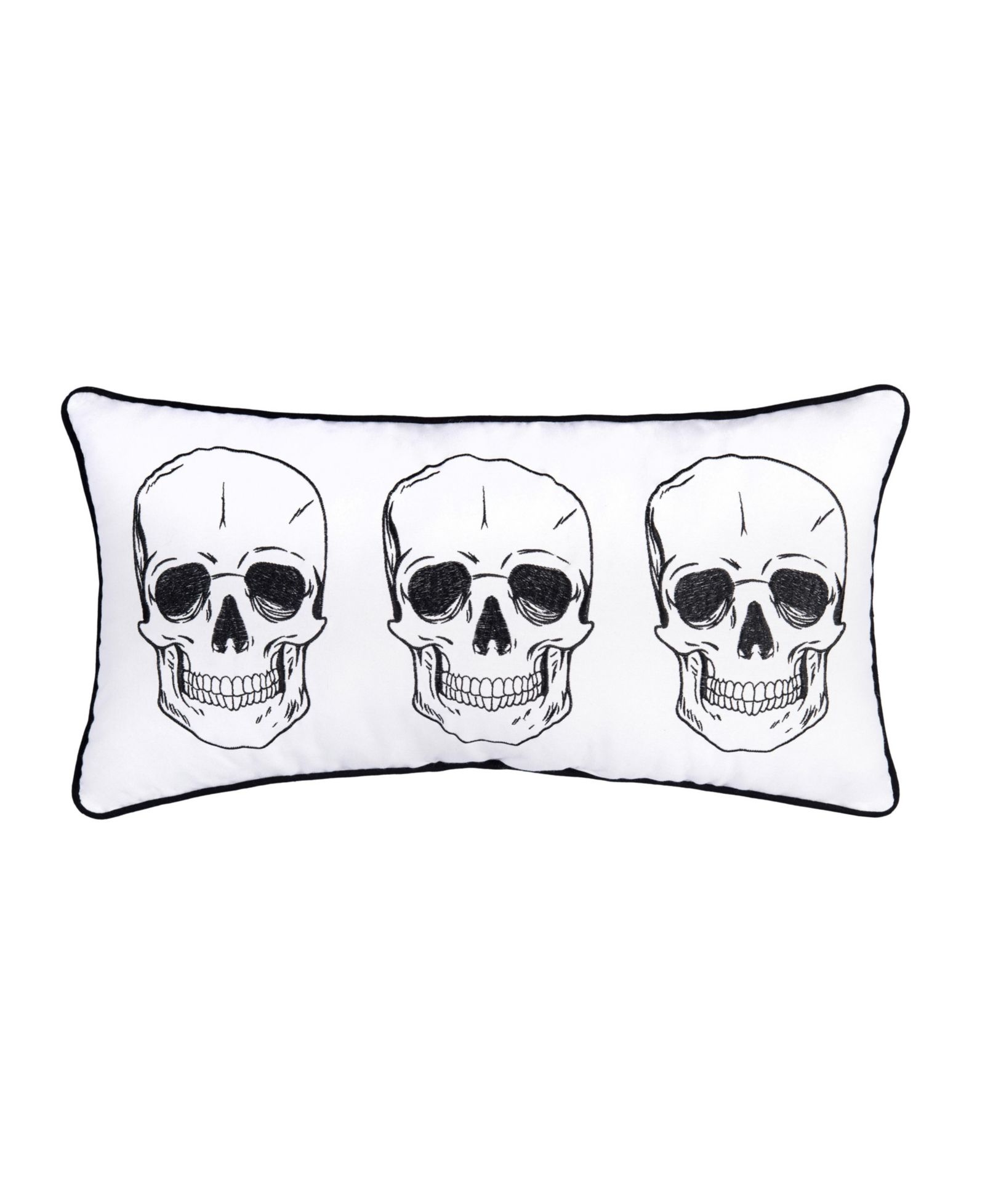 C&F Home декоративная подушка Triple Skully Skeletons Mini Cotton Blend Halloween, 12" x 24"
