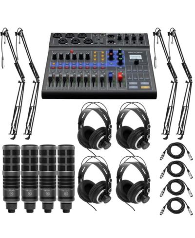 Цифровой микшер Zoom LiveTrak L-8 с 4 микрофонами