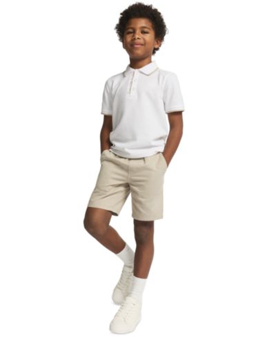 Комплект Calvin Klein Boys' 2T-7 Logo Polo Shirt and Twill Shorts 2-Piece