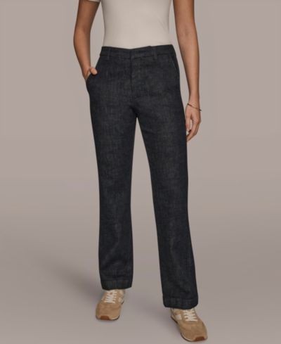 Женские современные брюки Donna Karan Weekend Luxe Denim Mid Rise Trousers