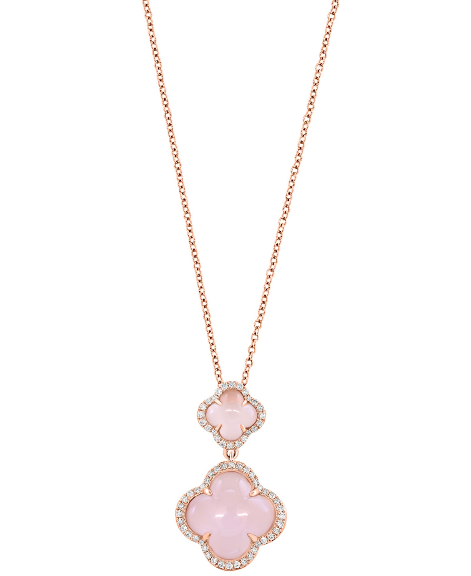 EFFY Collection кулон Diamond & Pink Quartz в 14k Rose Gold