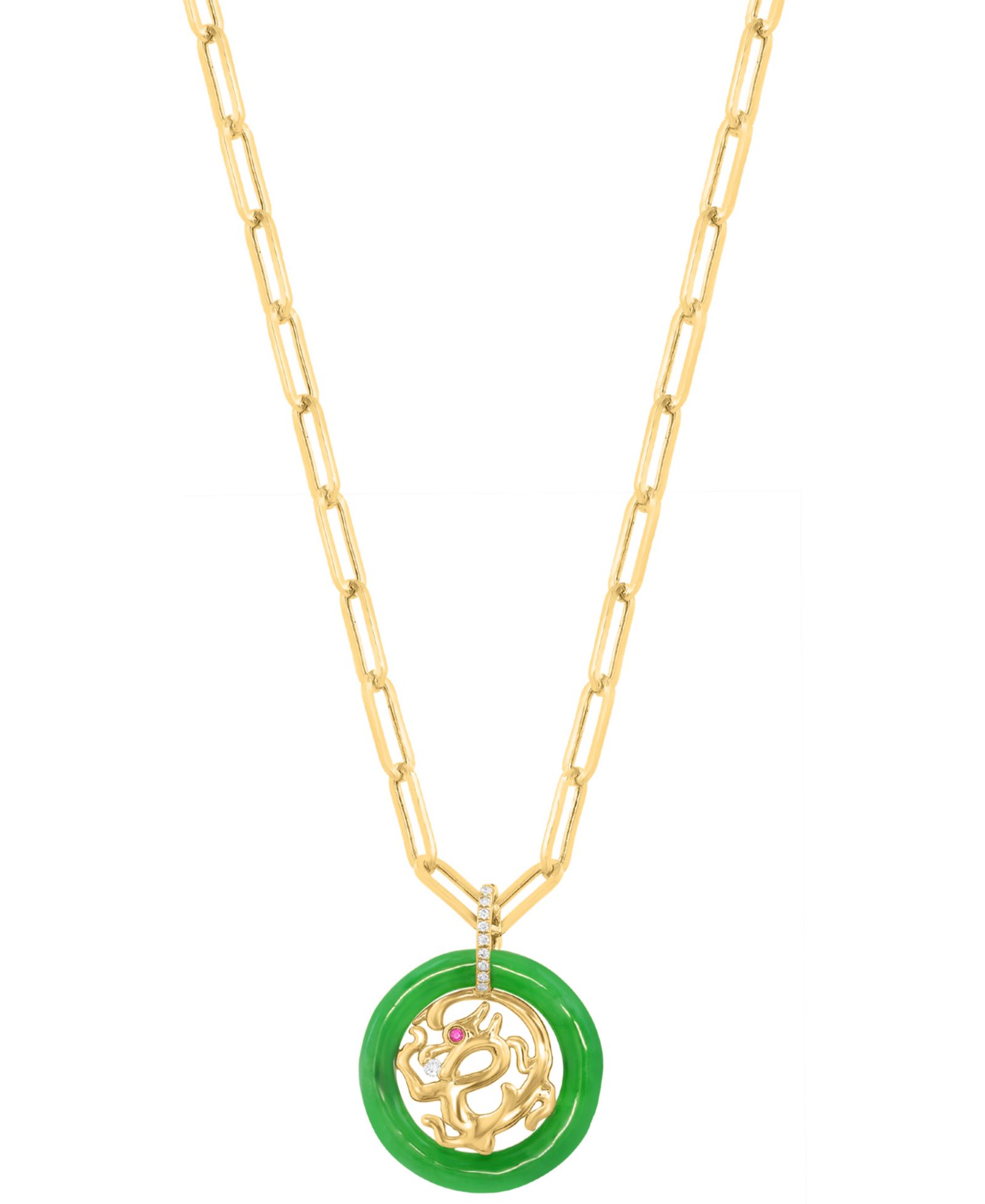 Подвеска EFFY Collection Diamond (1/20 ct. t.w.) & Muti Gemstones (6-5/8 ct. t.w.) в 14k желтом золоте