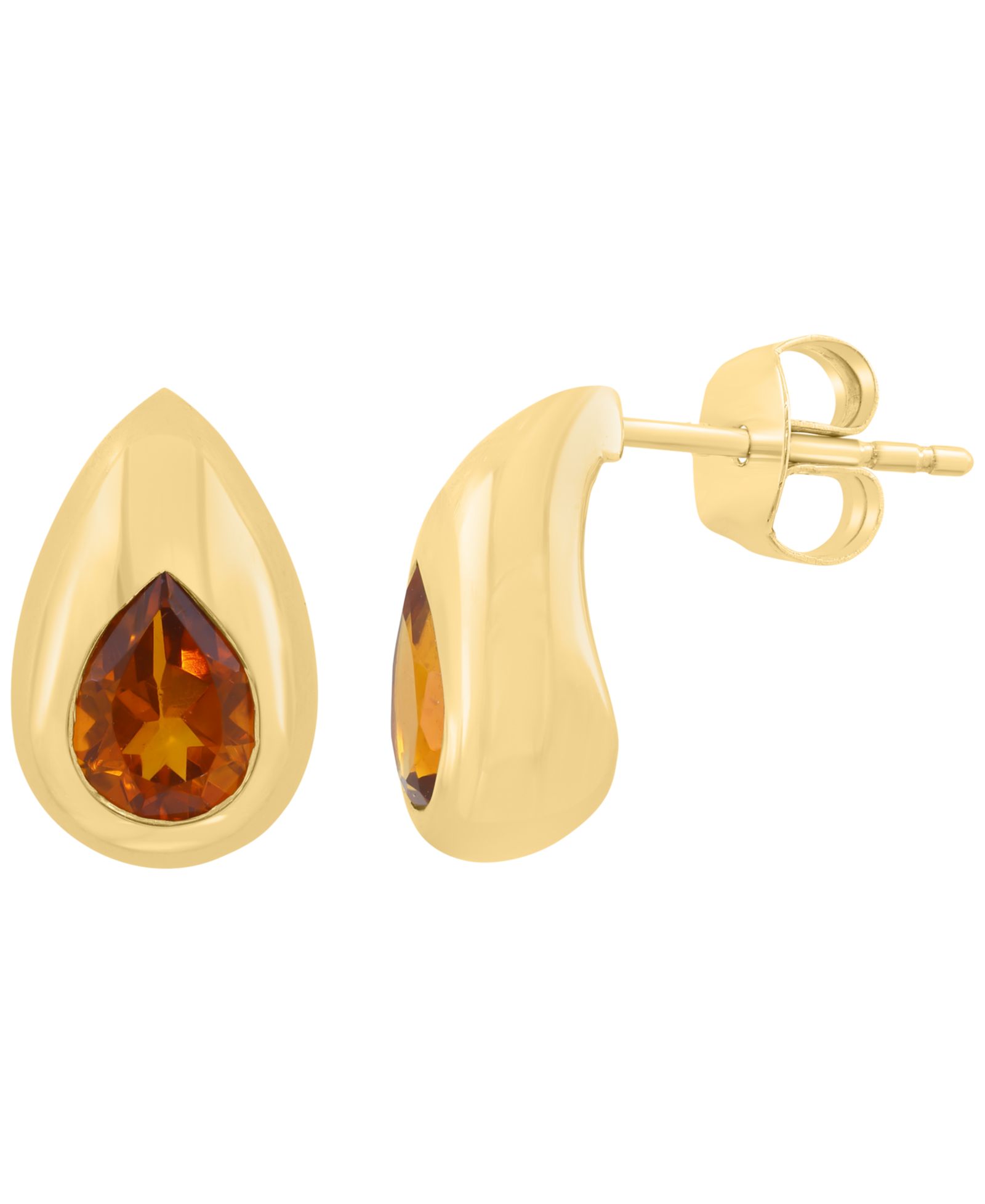 EFFY Collection Madeira Citrine Stud Earrings (1-1/5 ct. t.w.) in 14k Yellow Gold