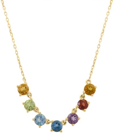 EFFY Collection многоцветное ожерелье с драгоценными камнями (7/8 ct. t.w.) в 14k желтом золоте